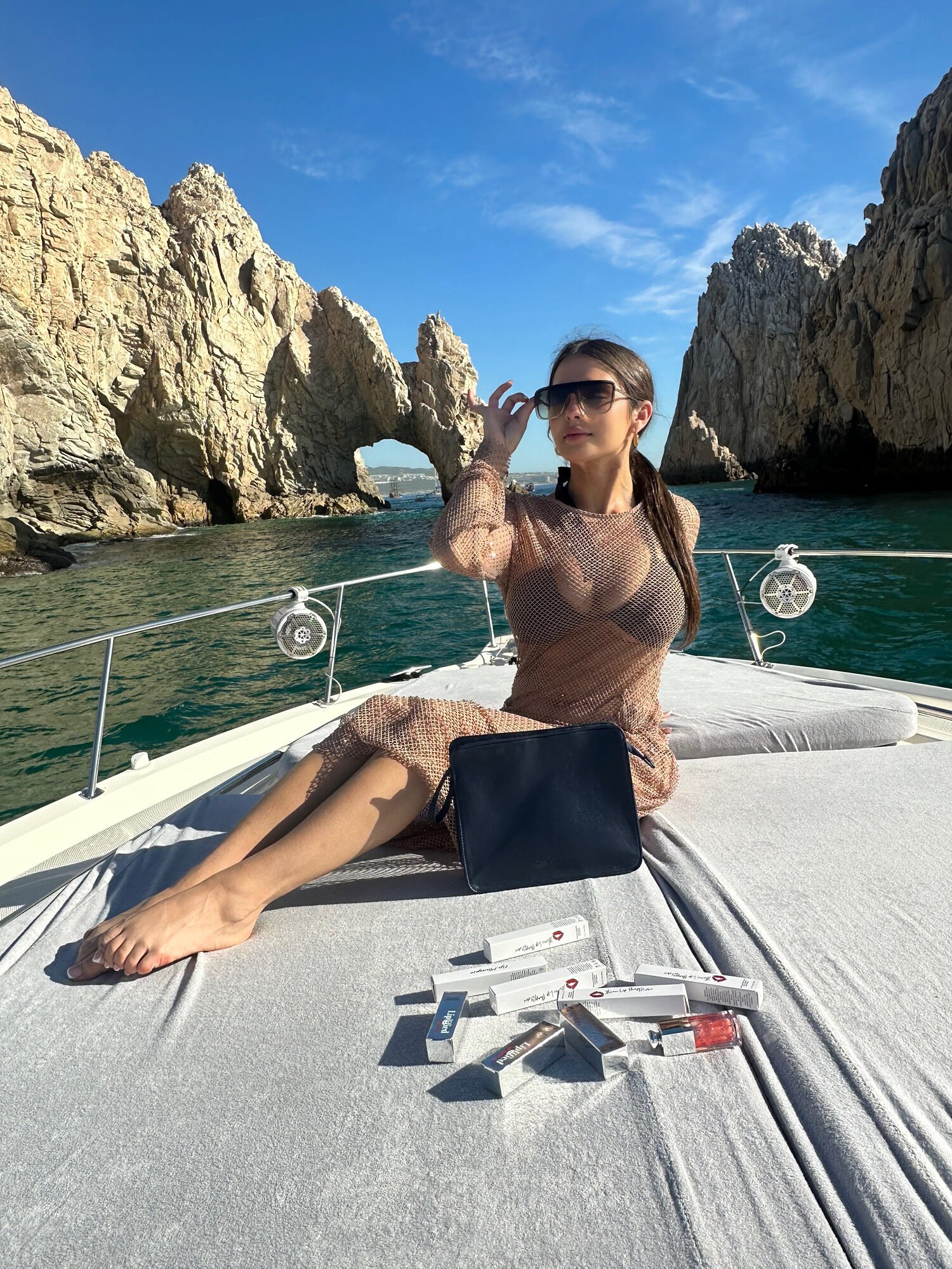 Tia Routley creating brand content on location